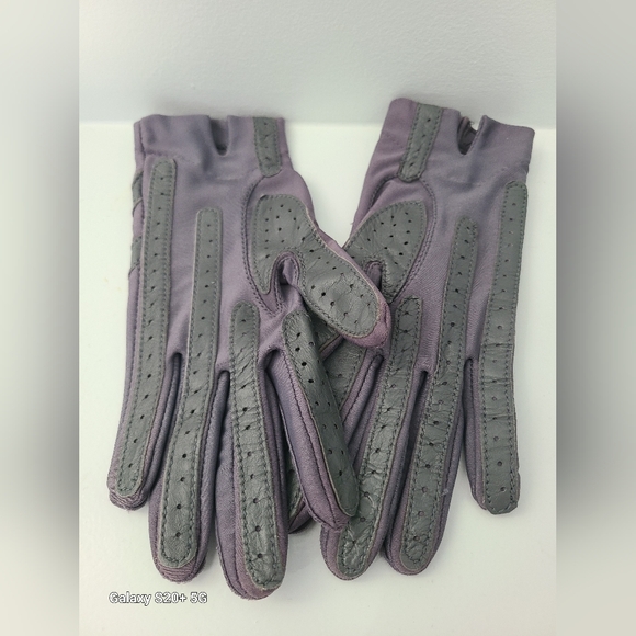 Vintage Aris Isotoner The Original GREY Women's One Size Driving Gloves - Picture 10 of 13